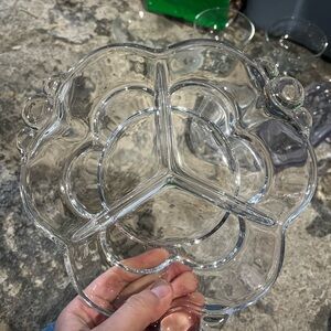 Clear Glass Divided Serving Tray